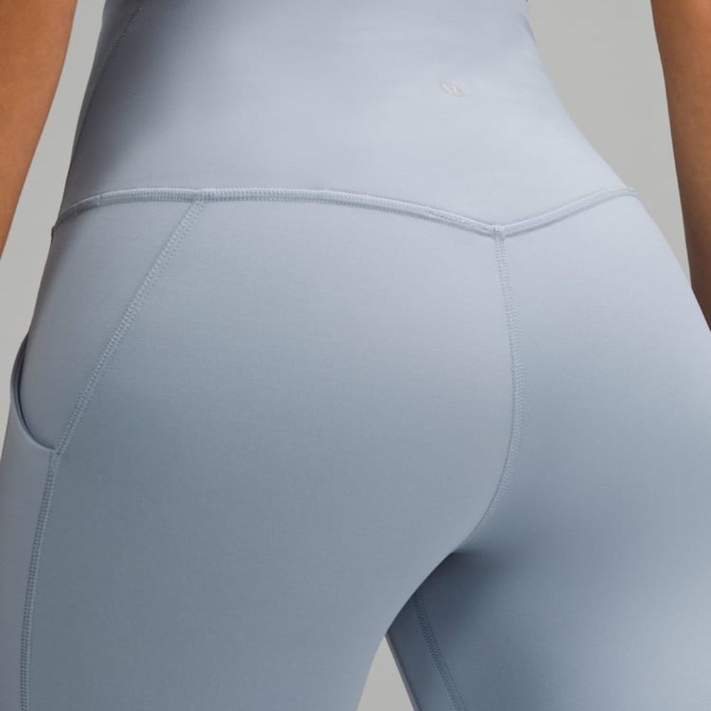 lululemon light blue high-rise leggings with center back logo - Picture 4 of 14